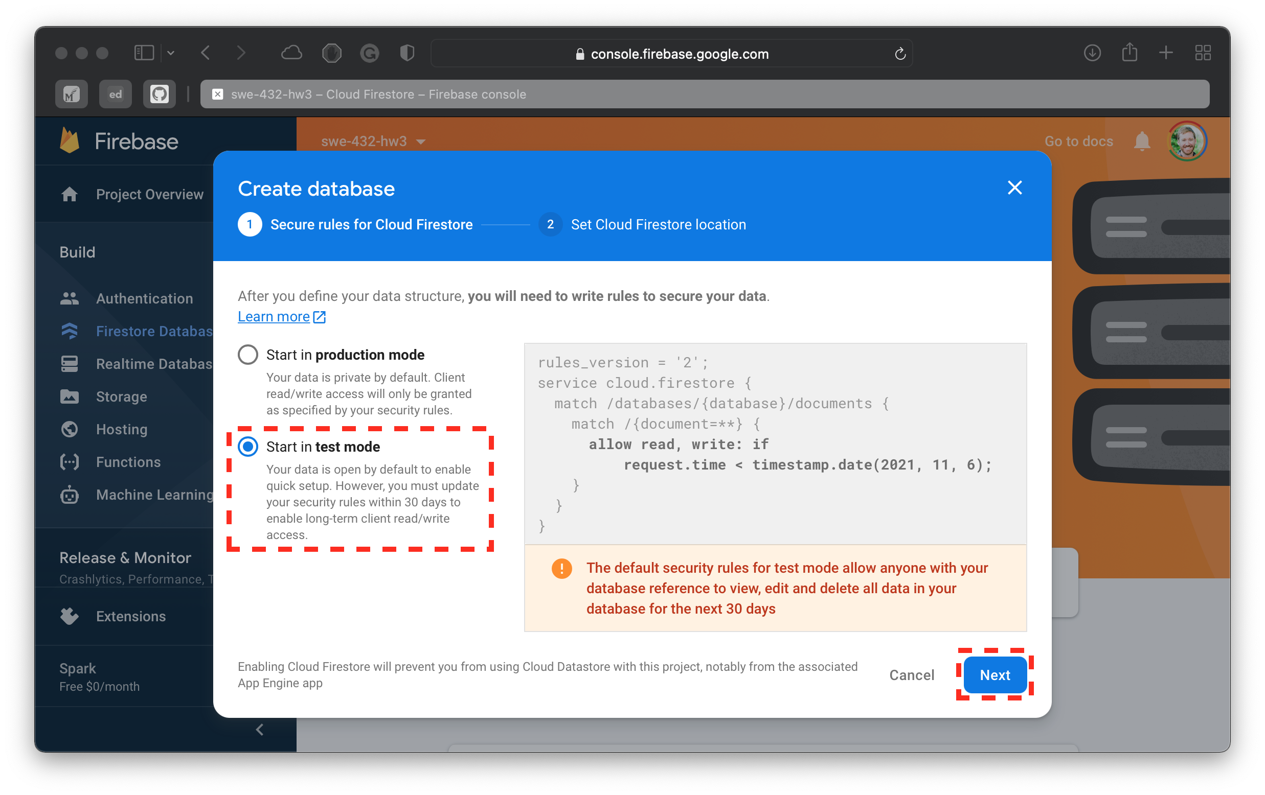 Splash screen navigating to AVD Manager